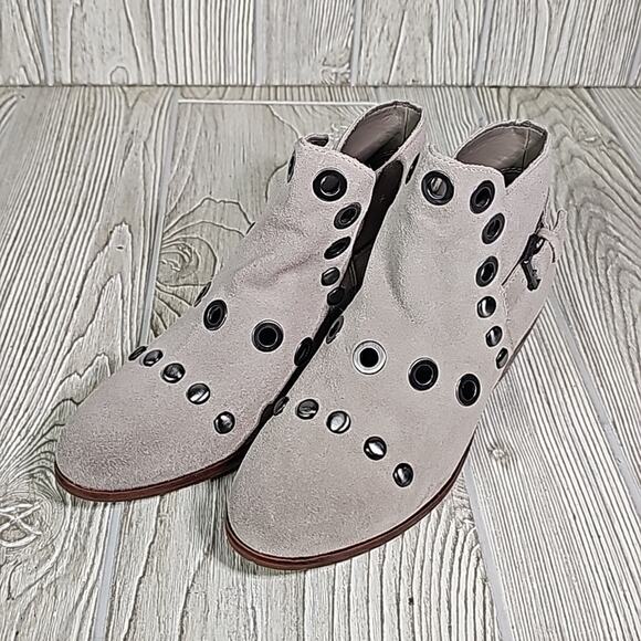 Sam Edelman Pedra Taupe Suede Leather Ankle Boots Womens Size 5 NEW - Picture 10 of 13